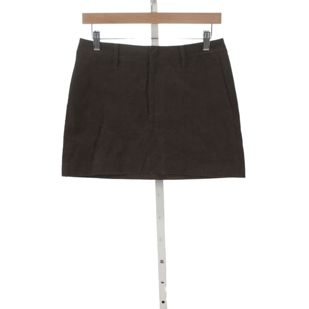 Ser.O.Ya Women Mini Brown Cotton Zip Short Casual Skirt Size S